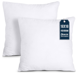 Bedding Throw Pillows Insert Pack Of 2 White Indoor